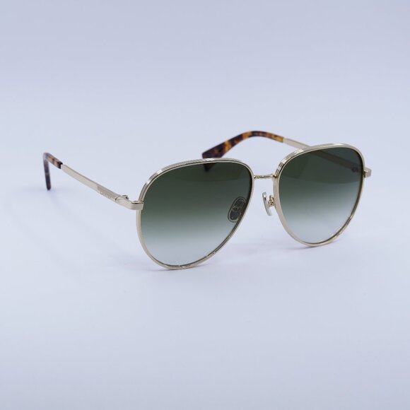 🕶️ New Lanvin LNV107S 715 Sunglasses - Gold Frame, Green Lenses